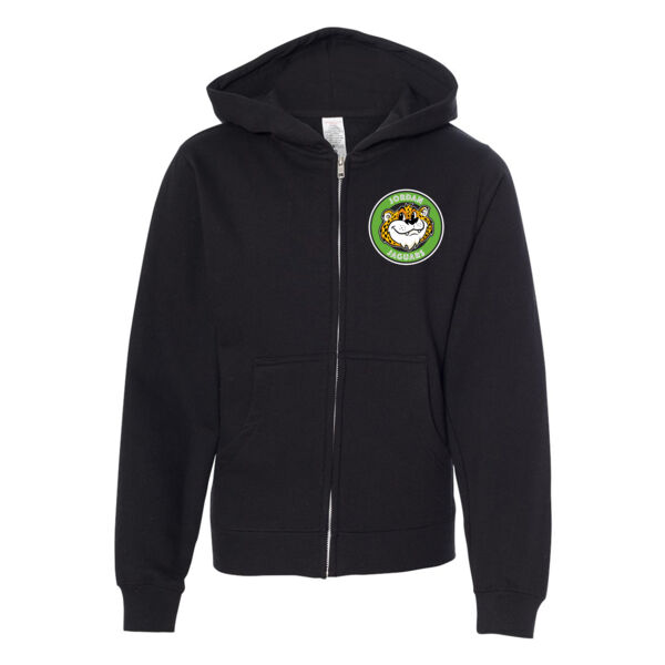 YOUTH - CIRCLE LOGO - ZIPPER HOODIE - BLACK - $KX3CS7$ Thumbnail